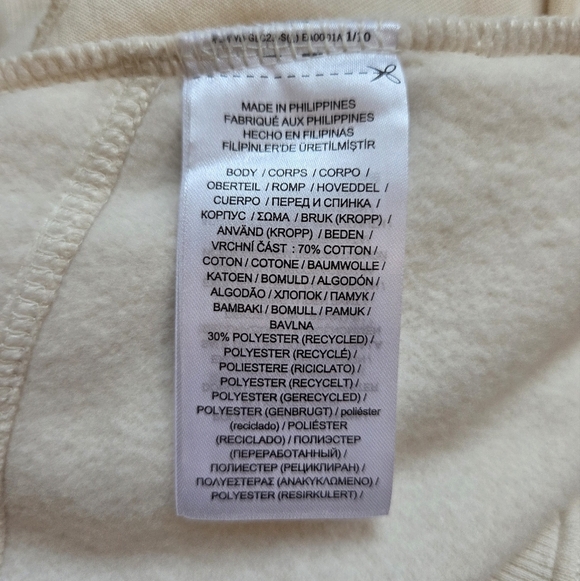 NWT Lauren Ralph Lauren Cream Fleece Jogger Sweatpants | Size L - Picture 7 of 7